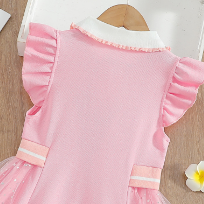 DISNEY girls shorts skirt Frozen children's clothing summer cotton academic style short-sleeved sweatshirt skirt pleated short skirt