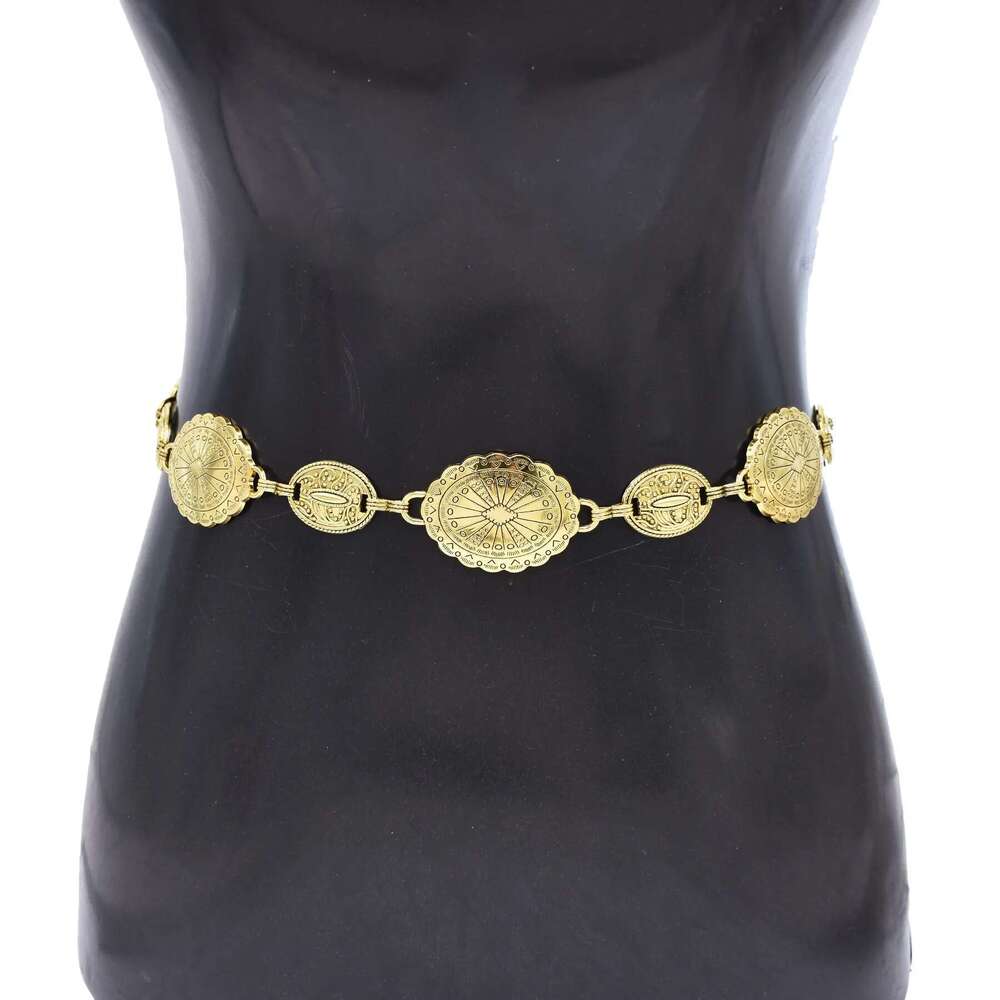 European American High-End And Fashionable Metal Waist Chains, Women's Retro Fashion, Bohemian Ethnic Style