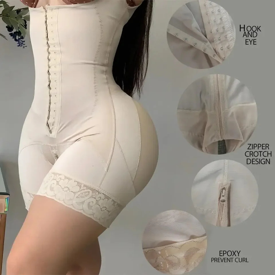 Slimming Corset for Women Compression Body Shaper Waist Trainer Shapewear Post Surgery Slimming Butt Lifter Fajas Colombianas 250430