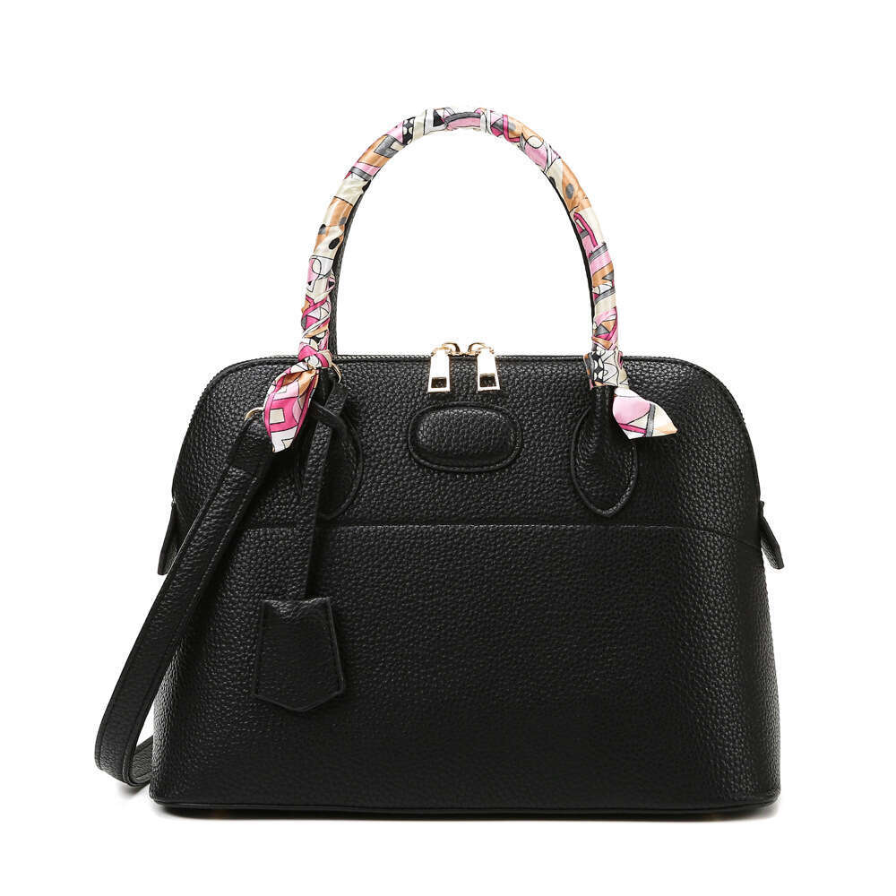 Litchi patterned shell new large capacity crossbody single shoulder texture bag, simple and trendy fashion bag
