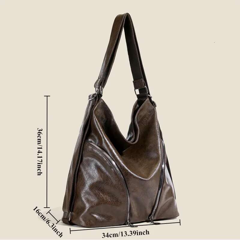 Women Single Multi-purpose Double Shoulder Tote Bag with Diagonal Span and Large Capacity Casual Travel Backpack Cabas
