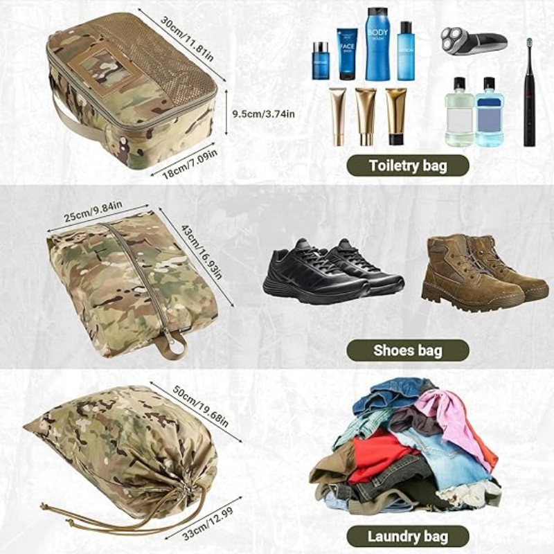VOTAGOO Tactical Packing Cubes 6 Packs Lightweight Luggage Set Packing for Outdoor Organization Travel Accessories Bag Utility Travel Storage Bag