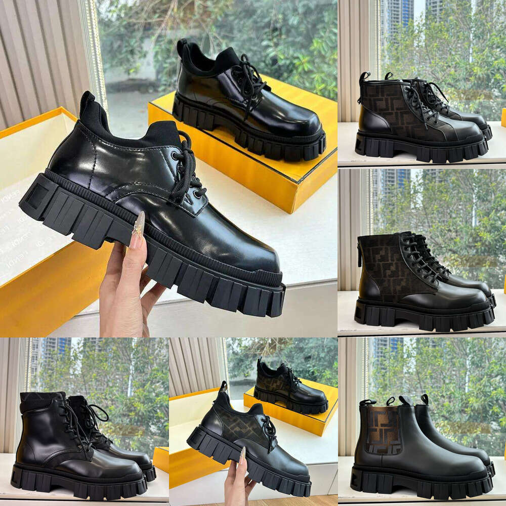 top luxury Ankle Boots Man Martin boots Lace up Sheepskin Business Leather Shoes Designer shoe men knight boots Fashionable hike motorcycle boots combat boot