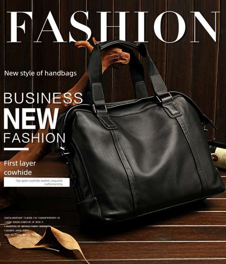 Luxury Bag Designer Casual Genuine Leather Fashion Men S Handbag Large Capacity Horizontal Computer Bag Top Layer Cowhide Business Briefcase