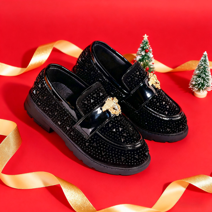 Baby Boy Dress Loafers Soft Bottom Non-slip Kids Casual Shoes Kidszworld for Girls Leather Moccasins 2025 New Toddler Flats Sizes 21 - 40 K0854