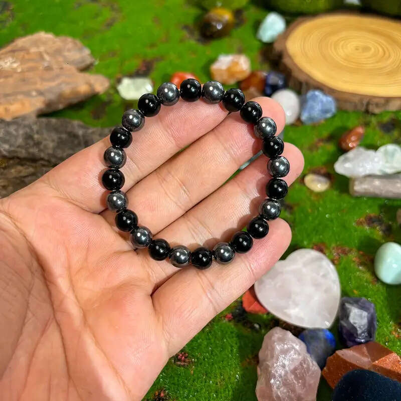 Temu Xiyin TK obsidian chalcopyrite fashionable crystal bracelet