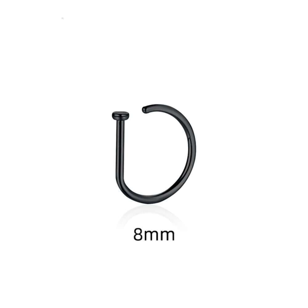 Women Men Fake Piering Ring Earrings Fashion Punk Non Piercing Nose Clip Stainless Steel Perforation Septum Body Jewelry