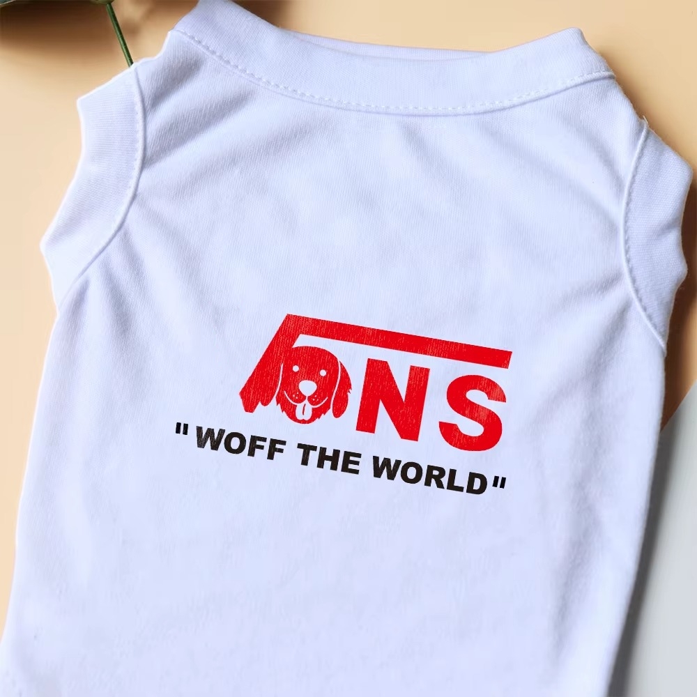 Dog Shirts Puppy Clothes for Small Dogs Boy, Imitating Design Pet T-Shirts Vest Apparel with Classic Letter Printed Comfort Summer Shirts Beach Wear C