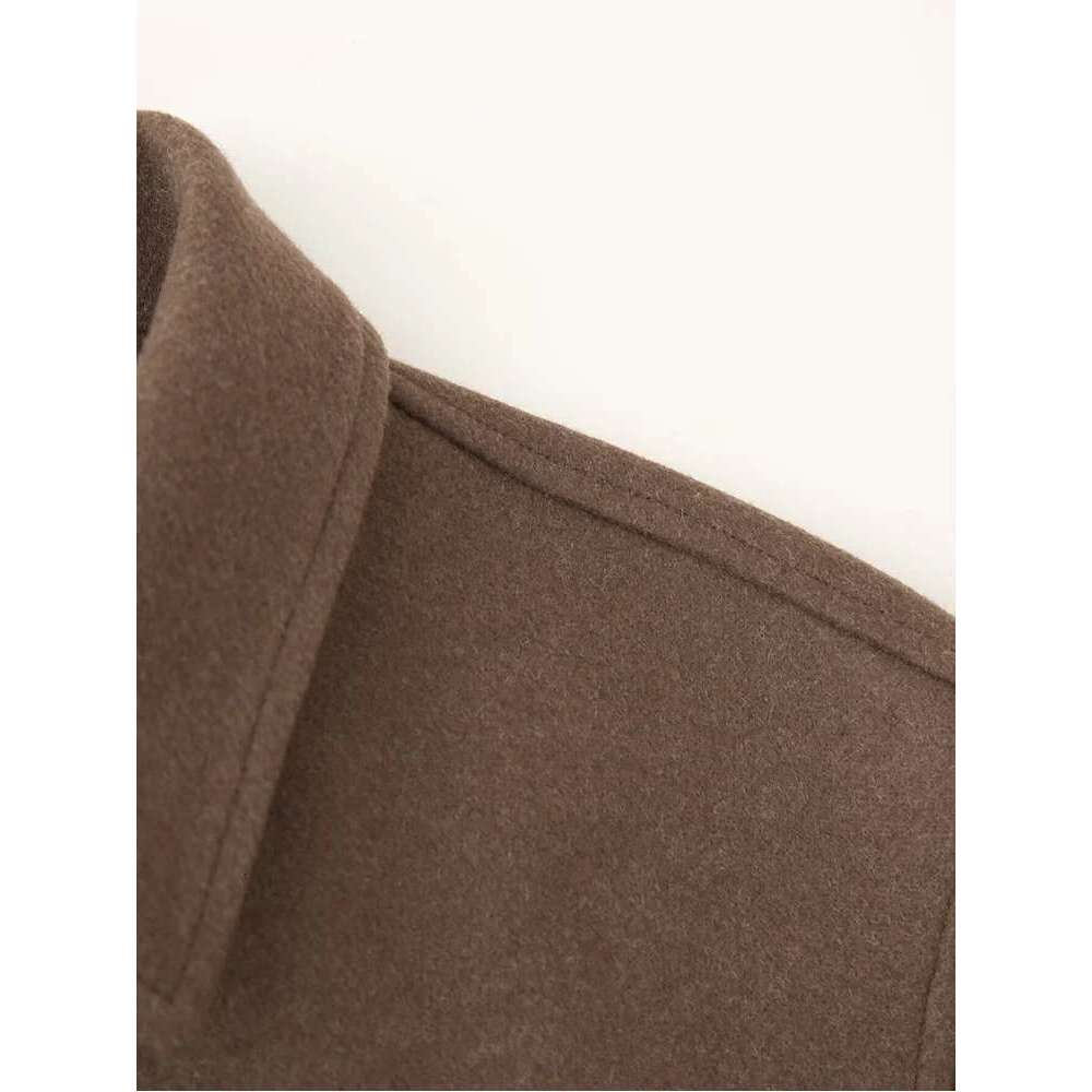 new women's clothing European American style simple and versatile retro brown zipper long-sleeved short jacket