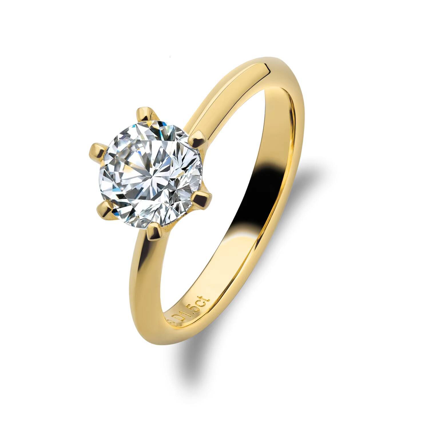KIBO Jewelry Custom 2ct Moissanite Ring Rose Gold Jewelry 10k 14k 18k Solid Gold Rings