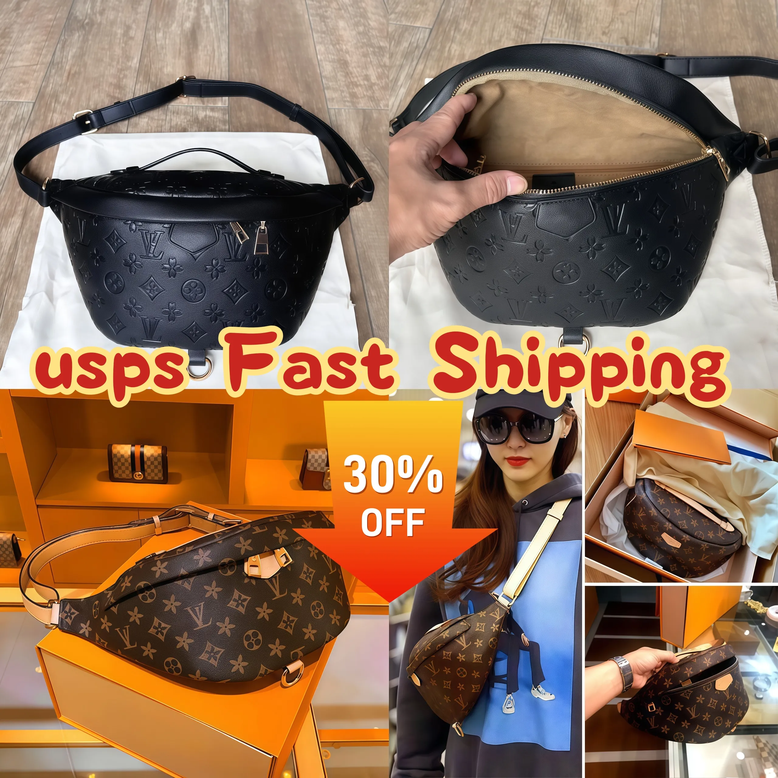 Luxury Designers Waist Bags for Men Women Classic Style BumBag Handbags High Qualitys Designer Fanny Pack Purse Crossbody Black Bags