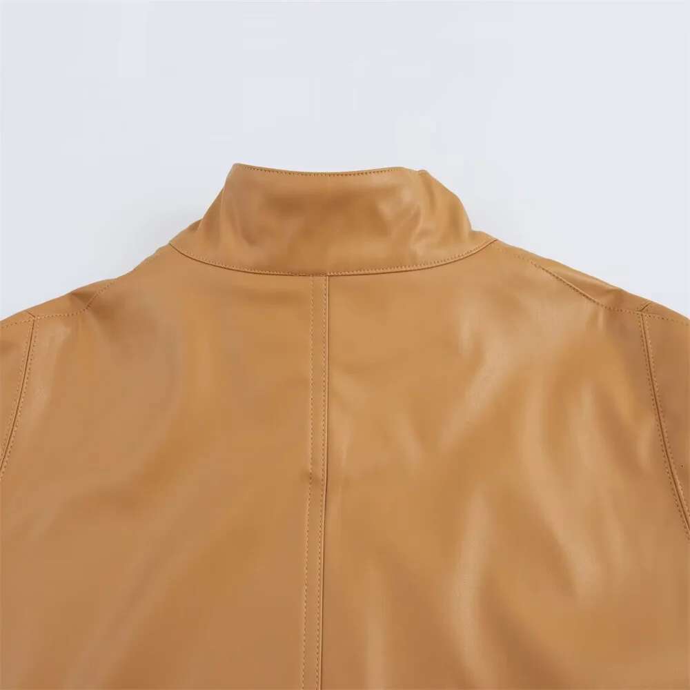 UNIZERA Cloak Style With Stand Up Collar Pocket Zipper Decoration Spring New Women's Coat Top