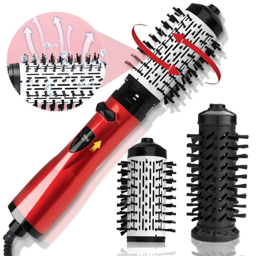 3 in 1 Rotating Electric Straightener Curler Hair Dryer Brush Hot Air Comb Negative Ion Hair-Air Brushes EU/US