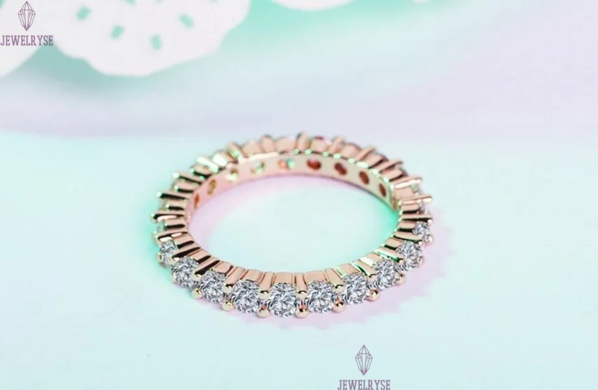 Choucong Top Sell Wedding Rings Simple Fashion Jewelry 925 Sterling Silver Rose Gold Fill 3MM Round Cut 5A Zircon Eternity Party Women Bridal Ring Set