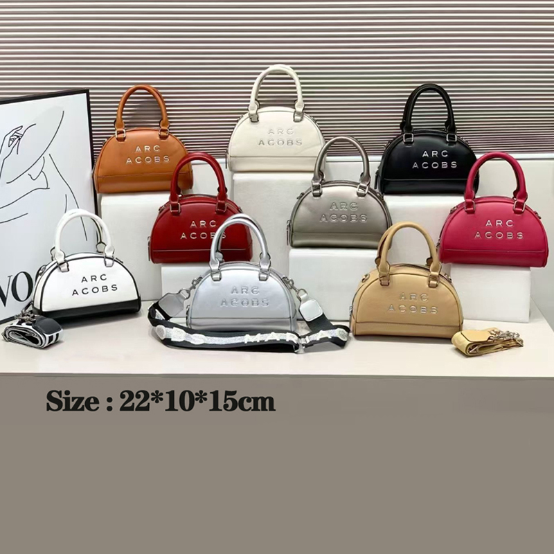 Handbag female 2025 new Hundreds of fashion bowling sweet cute crossbody bag shell bag.