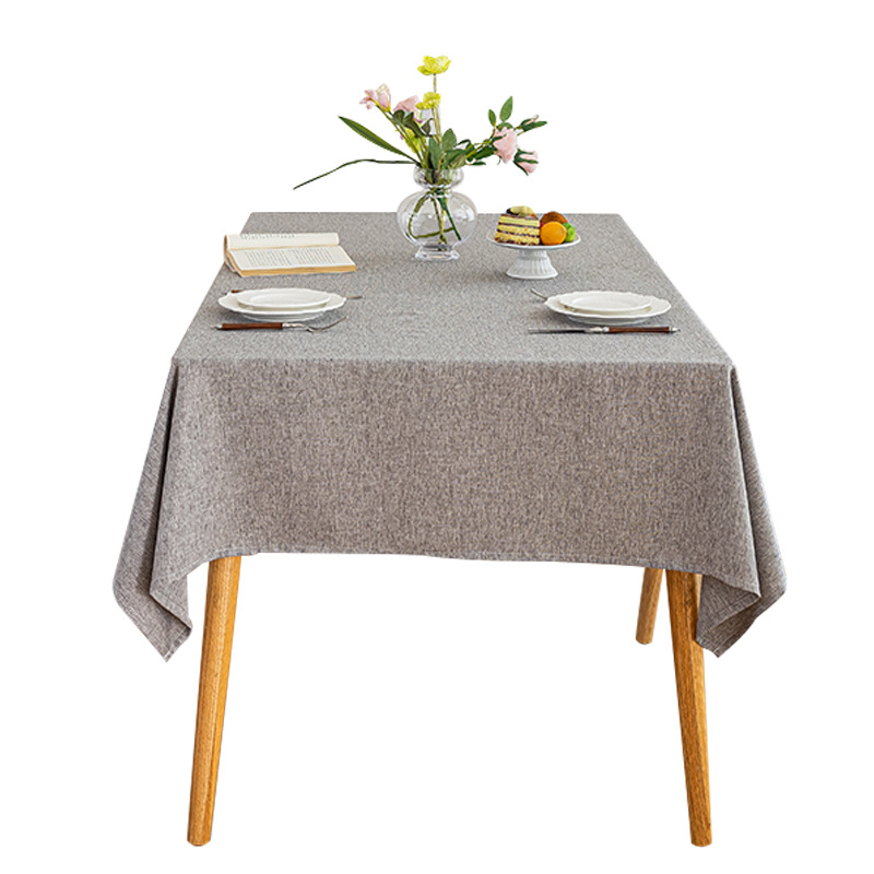 T0438 waterproof, dustproof, anti-static rectangular washable table cloth universal for all seasons bamboo hemp household coffee table cover cloth