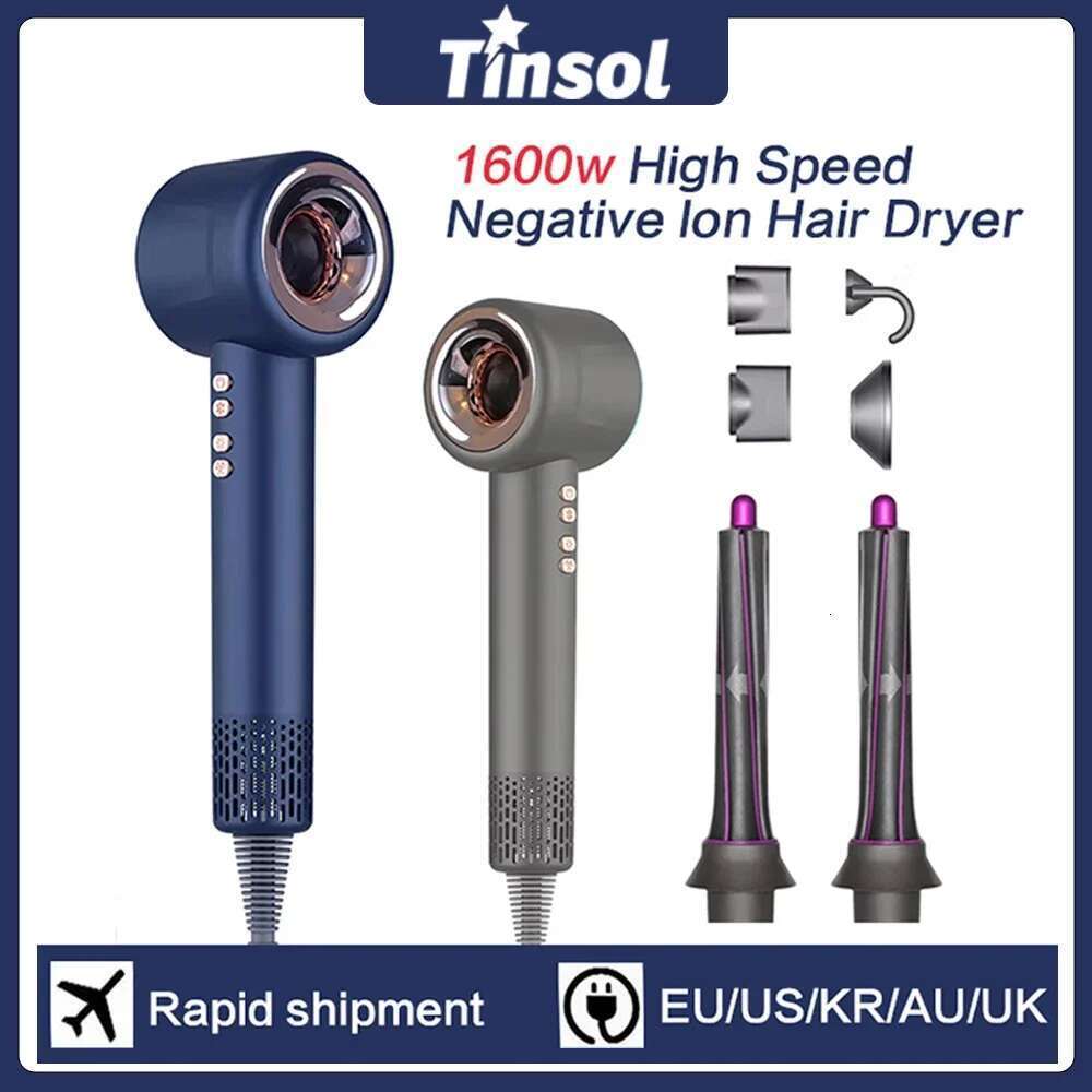 Tinsol Super Leafless 220v Professional Negative Ion Dryer 1600w Quick Dry Travel Home Hair Styler Blow drier