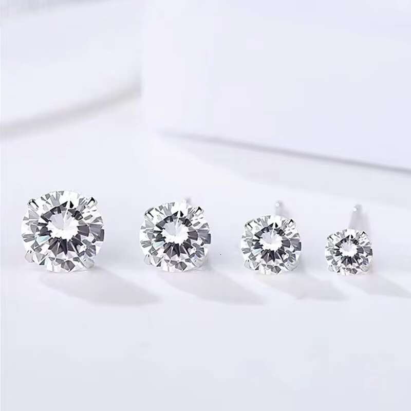 Elegant 18K White Gold Lab Grown Diamond Earrings Custom Jewelry Gift for Women with Real Diamonds