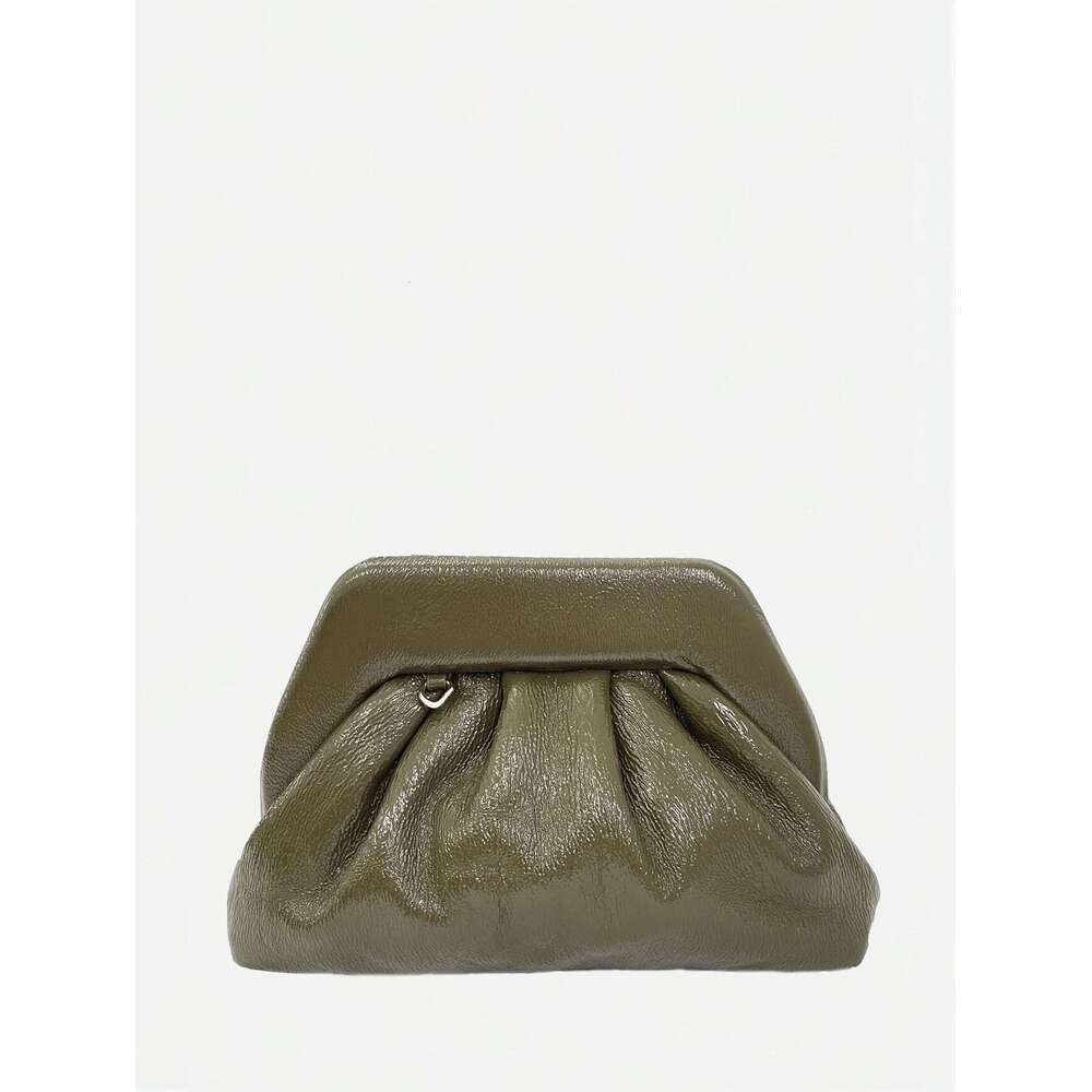 Women's High-End PU Solid Handbag, Lined With A Random Color Lightweight Dinner Bag, Suitable For Dinners, Weddings, And P