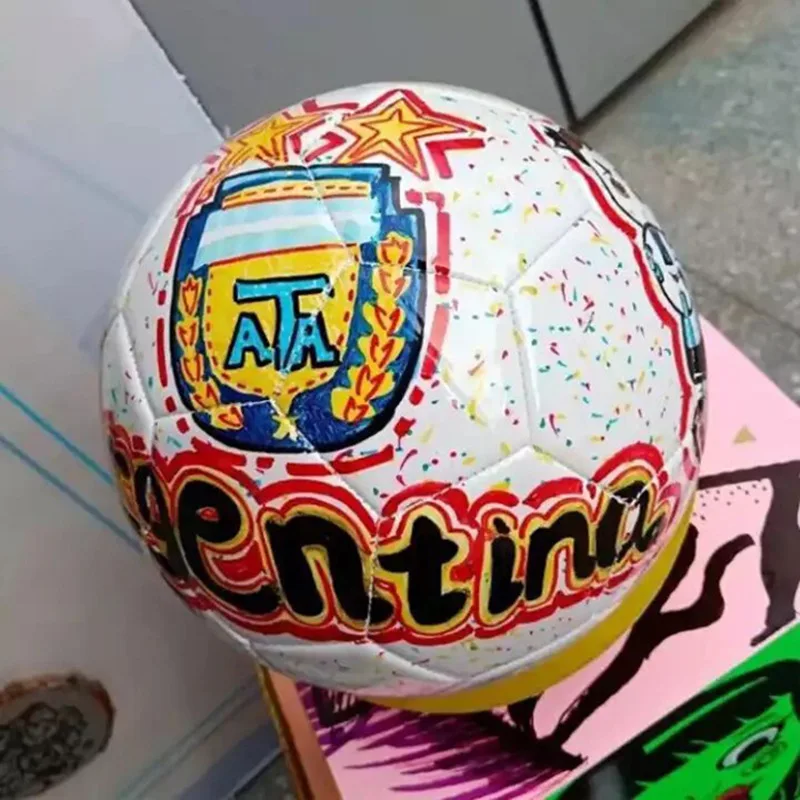 Size 3/4/5 Football Kids DIY Coloring Painted Soccer White Signable Advertisable Outdoor Football Training Match Boys Gift