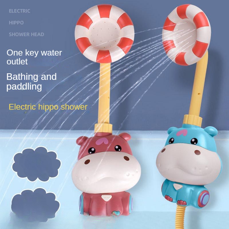 Baby Bath Cartoon Electric Shower Head Infant Bath Water Play BathTub Sprinkler Toys Soothing Baby Emotion Spray Water Gifts