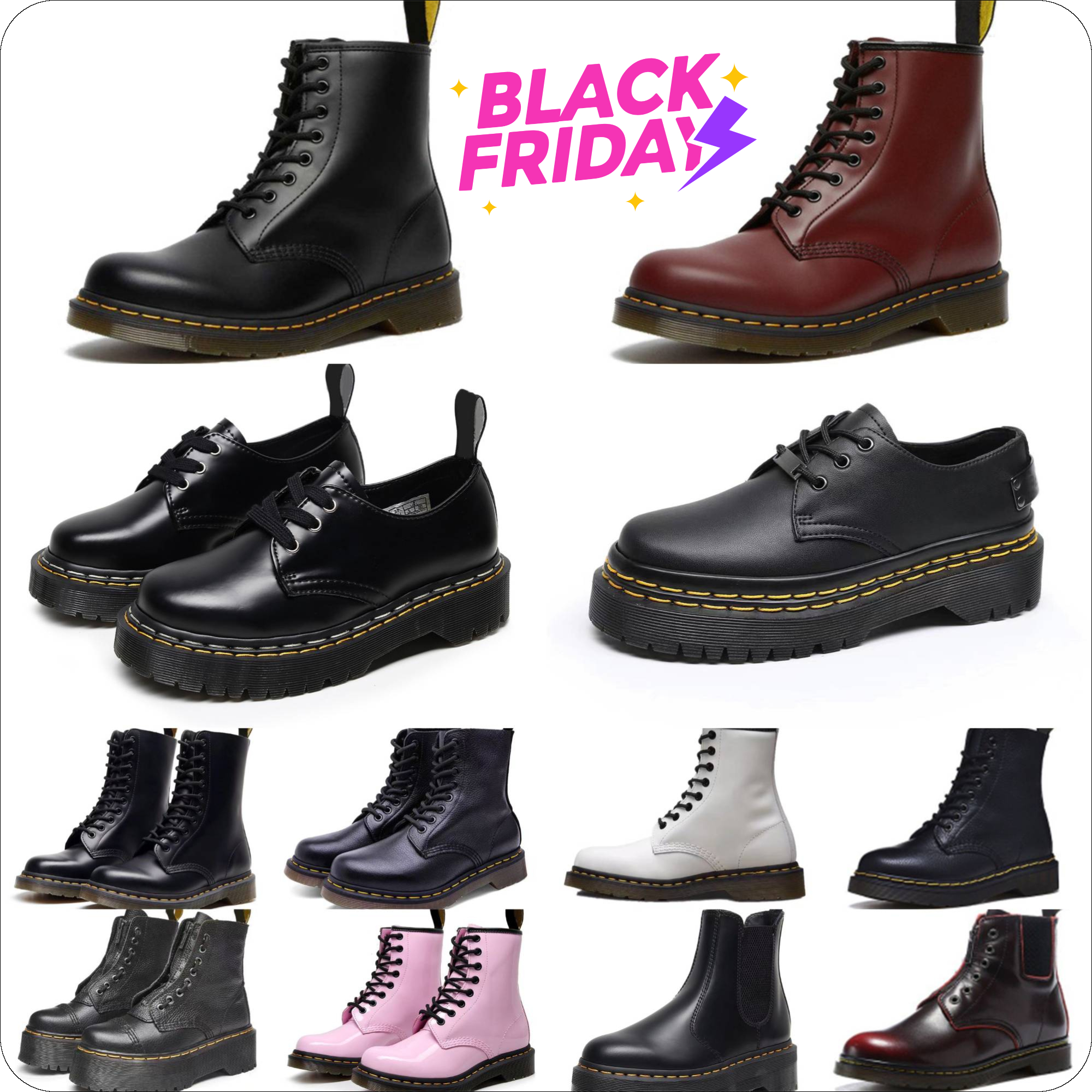 Designer New Drbootiess High Martin Vintage Boots 1460 Bootsreal Smooth Leather Lace Up Boot Winter Snow Marteen Men Women Ankle Mini Bootie Oxford Bottom Warm Shoes