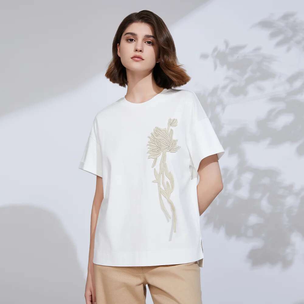 K2360w Casual Ladies Crop Top Tshirt Clothing Sequin Lyocell Women's Cotton T-Shirts T-Shirt Women