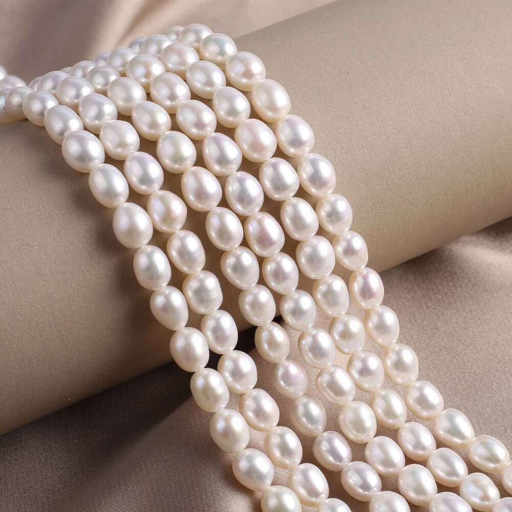 AAAA 6-7Mm 100% High Quality Natural Freshwater Pearls Rice Spacer Beads For Jewelry Making DIY Necklace Bracelet Accessories