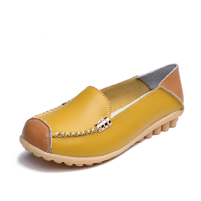 Bean Women S New Spring Summer Leather Surface Waterproof And Anti Slip Cow Tendon Soft Sole Casual Versatile Mom Shoes Ddmysaturn