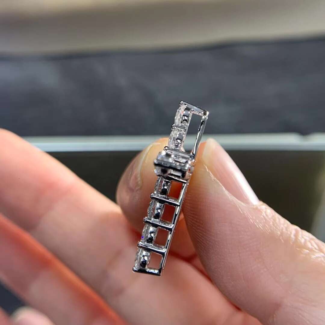 Unisex Custom Made Classic Design Platinum 1.85CT Lab Grown Diamond Cross Pendant Charm