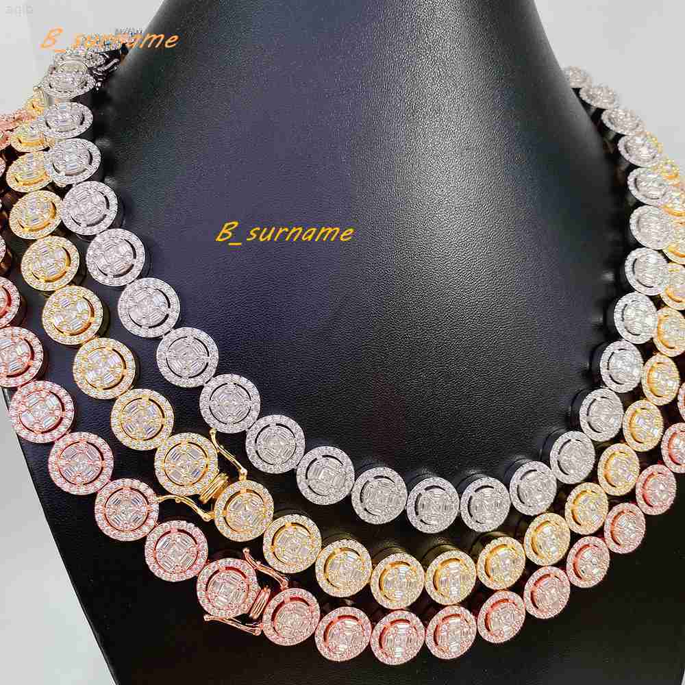 2024 New Hop Iced Out 13mm Diamond Gold Plated S925/925 Sterling Sliver Moissanite Cuban Link Chain 20 Inches Necklace