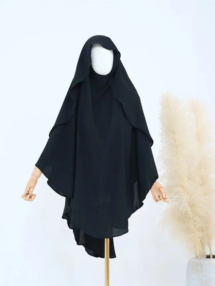 Ramadan Solid Khimar Abaya Dubai Niqab Turkey Arabic Muslim Hijab Islam Prayer Clothes For Women Djellaba Turban Musulmans Femme 250420