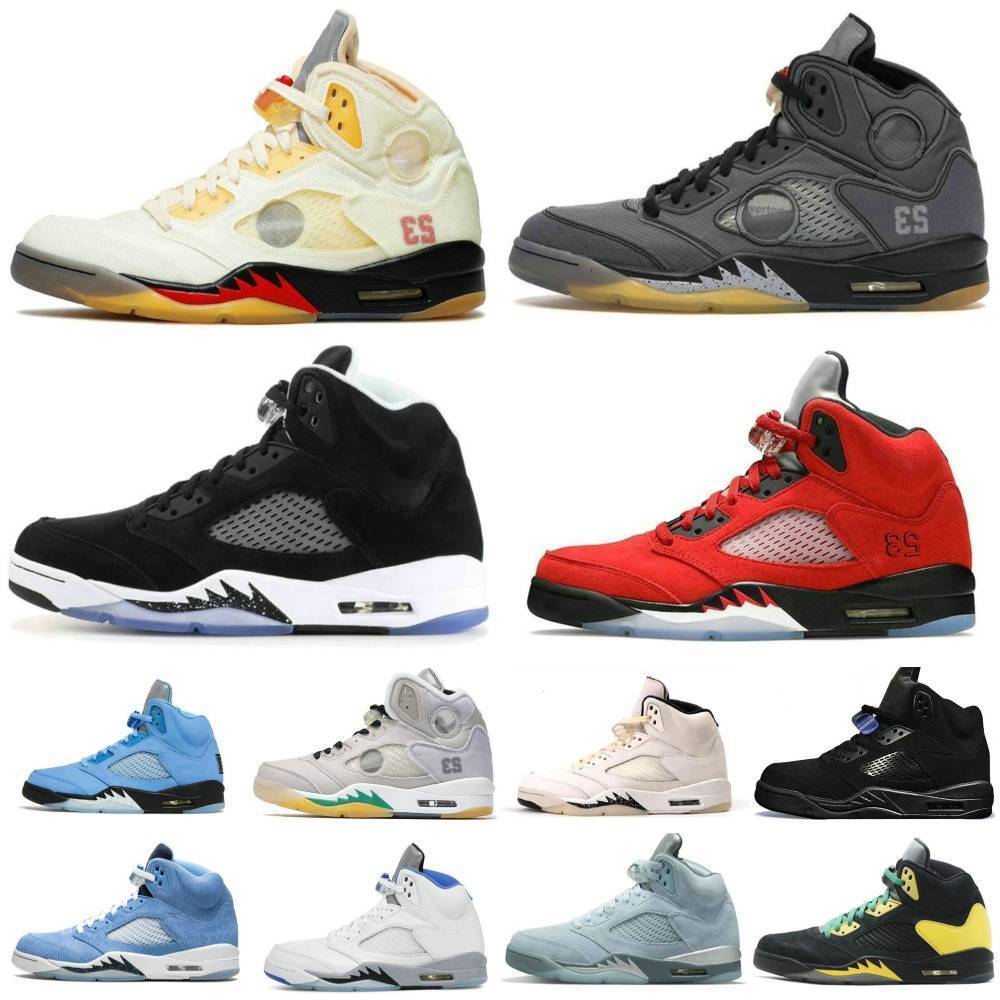 Trainers 5 J5 Basketball Sports Shoes Jump Mans Medium Soft Pink 5S Anthracite UNC Sail Muslin Oreo Retroes Outdoor Shoes White Cement Silver Black Metallic Sneakers