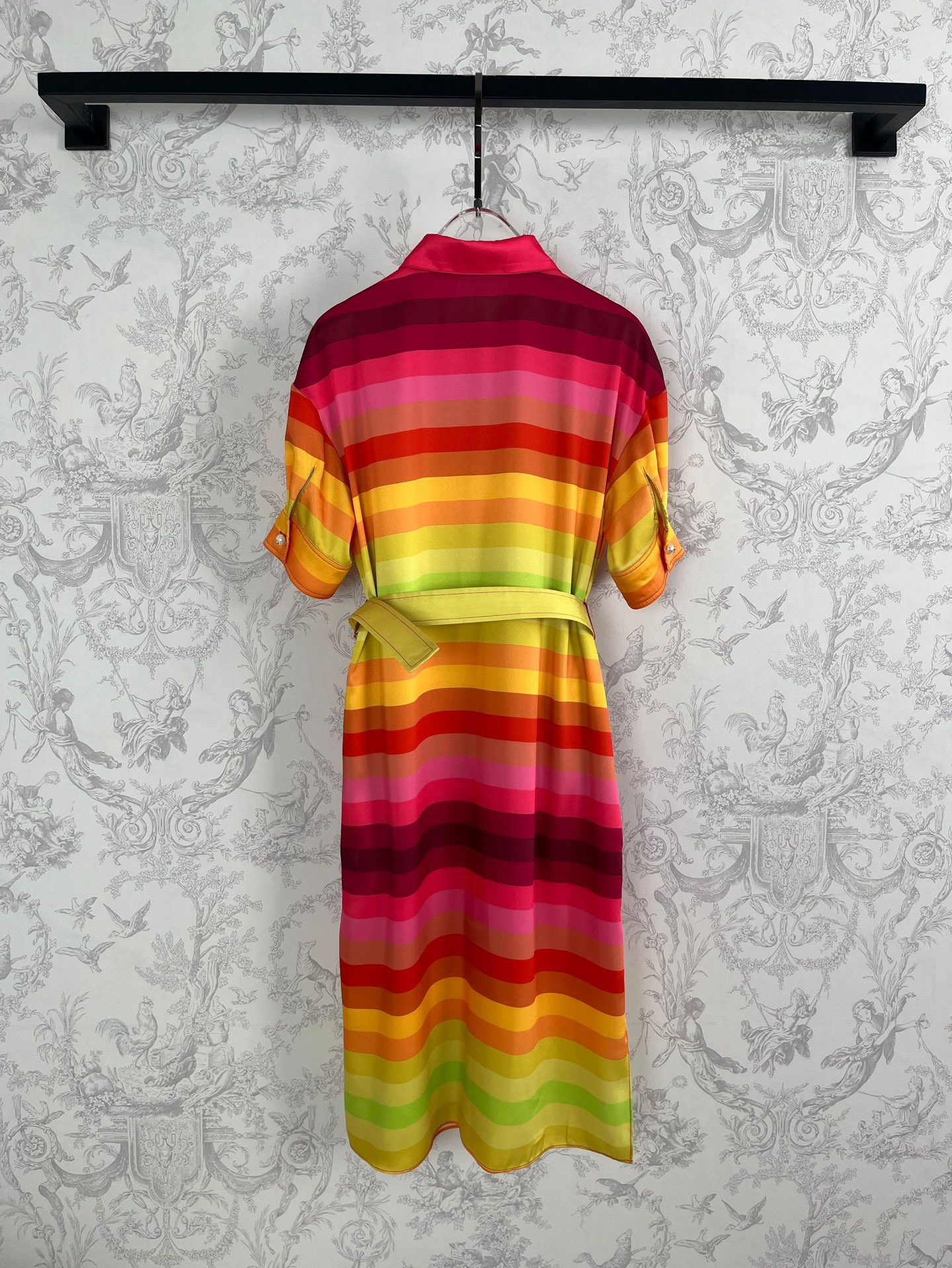 Di0r 2025 stripe dress Fashion Week Show Customized Fashion Tailored clothing womens Fashion Paris.M315