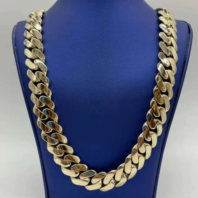 20mm Iced Out Chain Cuban Custom Moissanite Clasp Hiphop 925 Silver Custom Cuban Link Chain