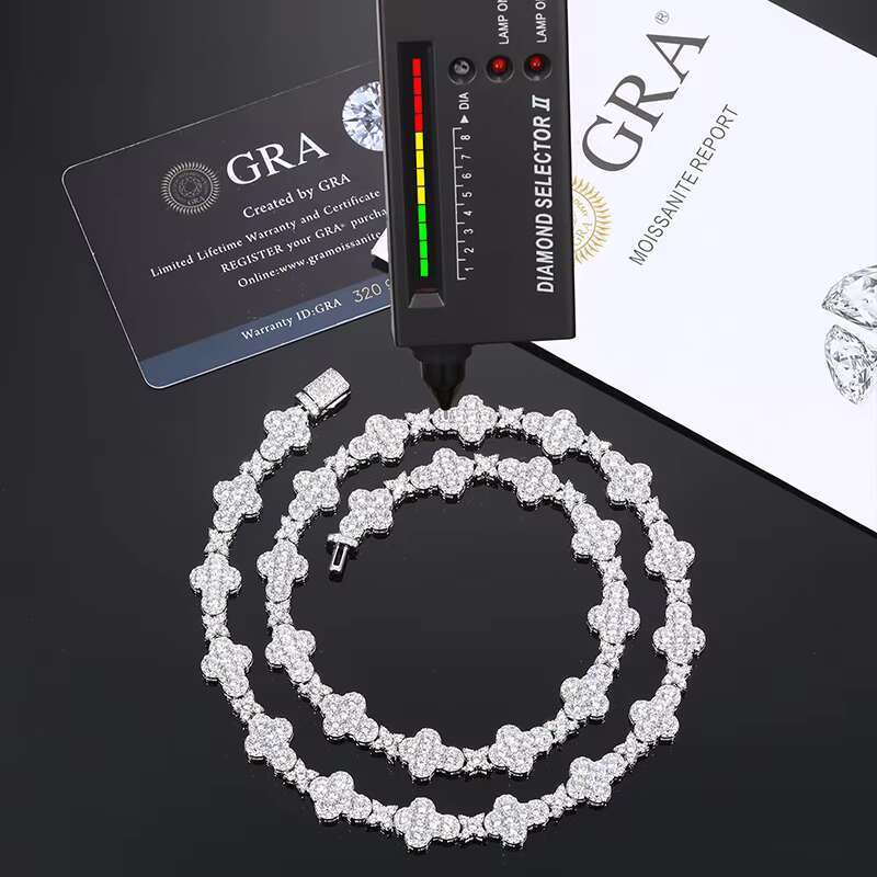 Certified 10mm 925 Sterling Silver Moissanite Cross Cuban Link Necklace Rhodium Plating Exquisite Diamond Tester Pass Weddings