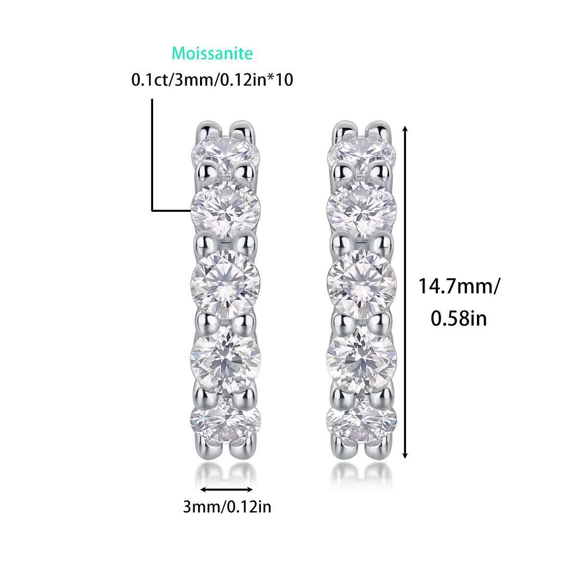Best Price Lab Grown Moissanite Earrings 925 Sterling Silver GRA Certified VVS D 3mm Moissanite Diamond Jewelry Stud Earring