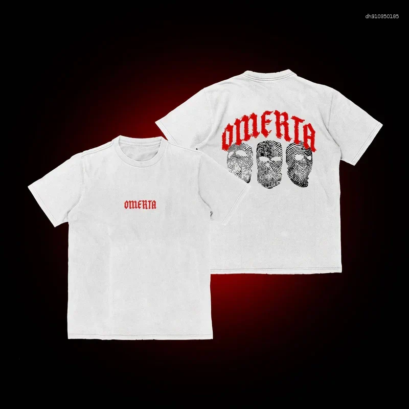 Mens T Shirts Omerta 47 Boxing Fan Print Loose Crew Neck T-shirt Can Be Paired With A Sporty Fashion For Both Men And Women