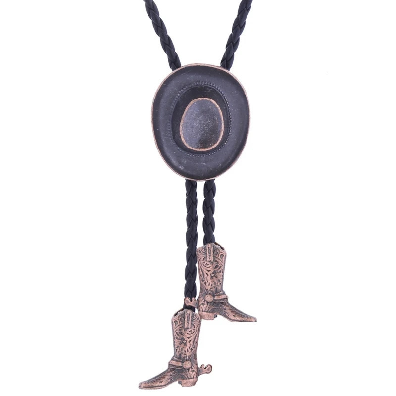 Western Cowboy Bolo Tie for Men Adult Necktie Adjustable Necklace Collar Pendant Bolo Ties Halloween Costume Accessories 250430