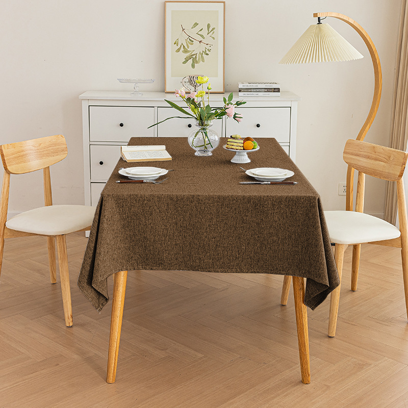 T0438 waterproof, dustproof, anti-static rectangular washable table cloth universal for all seasons bamboo hemp household coffee table cover cloth