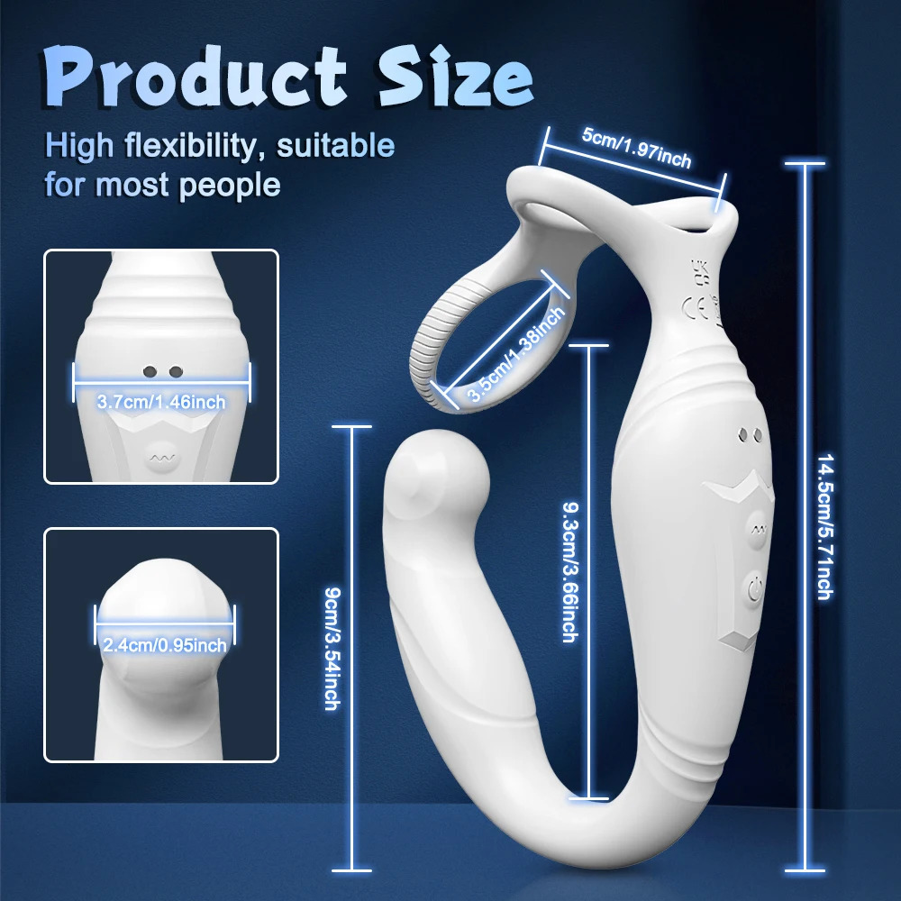 Male Sex Toys Rotating Anal Vibrator Prostate Massager Dual Penis Ring Cock Rings Anal Butt Plug Vibrators Anal Toys for Men 18 251129