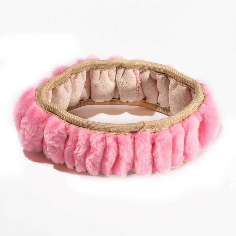 Soft plush spring steering wheel cover kit with gear lever and handbrake wool cover winter warming accessories H25430