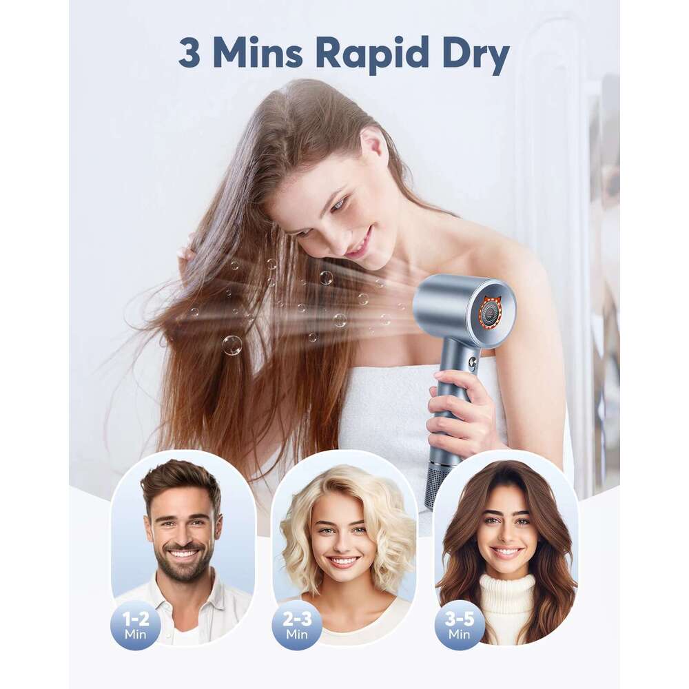 Bopcal Professional High Speed 110000RPM Brushless Cold Hot blower Silent Touch Screen Dryer For Home Hair Salon
