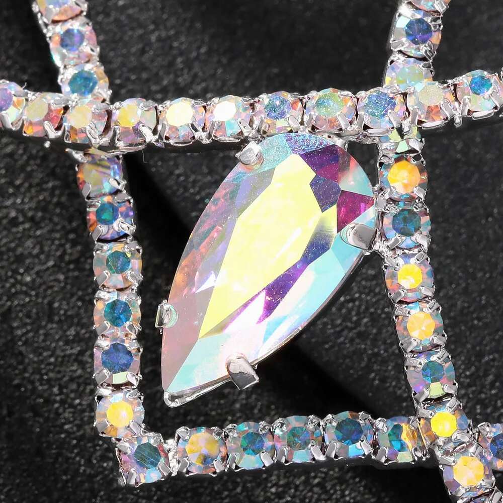 Stonefans Colourful Belly Forehead Headpiece Ballroom Jewelry Tribal Dance Water Drop Rhinestone Hair Chain Taira Handmade