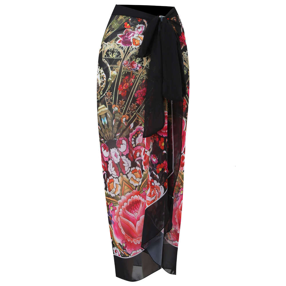 European and American sexy one-piece women's two-piece chiffon skirt swimsuit set 2025 new casual versatile fashion clothing