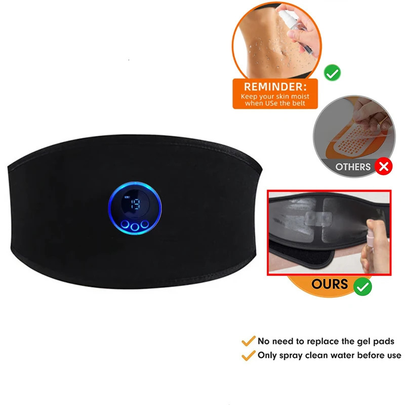 Abdominal Trainer Slimming Belt Muscle Toner Abdominal Toning Belts Fitness Massager Waist Belly Workout Fitness For Men Women 250424