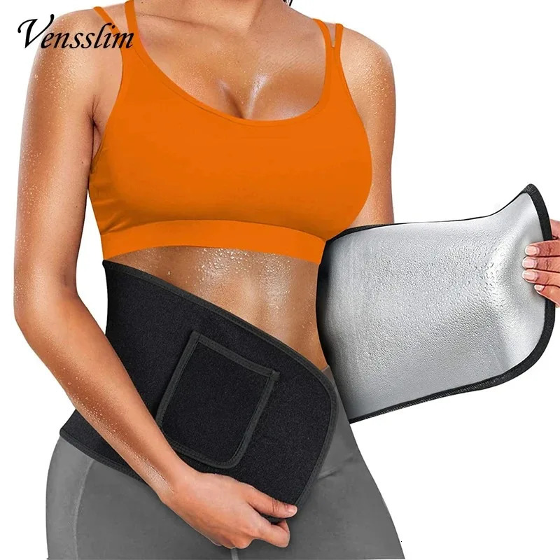 Venslim waist training belt for women abdominal trimming sauna sweat control wrinkles body shape exercise girls silver 250430