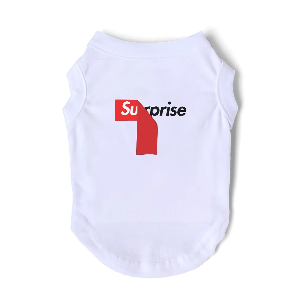 Fashion Dog Clothes French Bulldog Breathable Cotton Imitating Design Letter Print T Shirts Vest Clothes for Small Medium Dogs, Frenchie Pug Boston Te