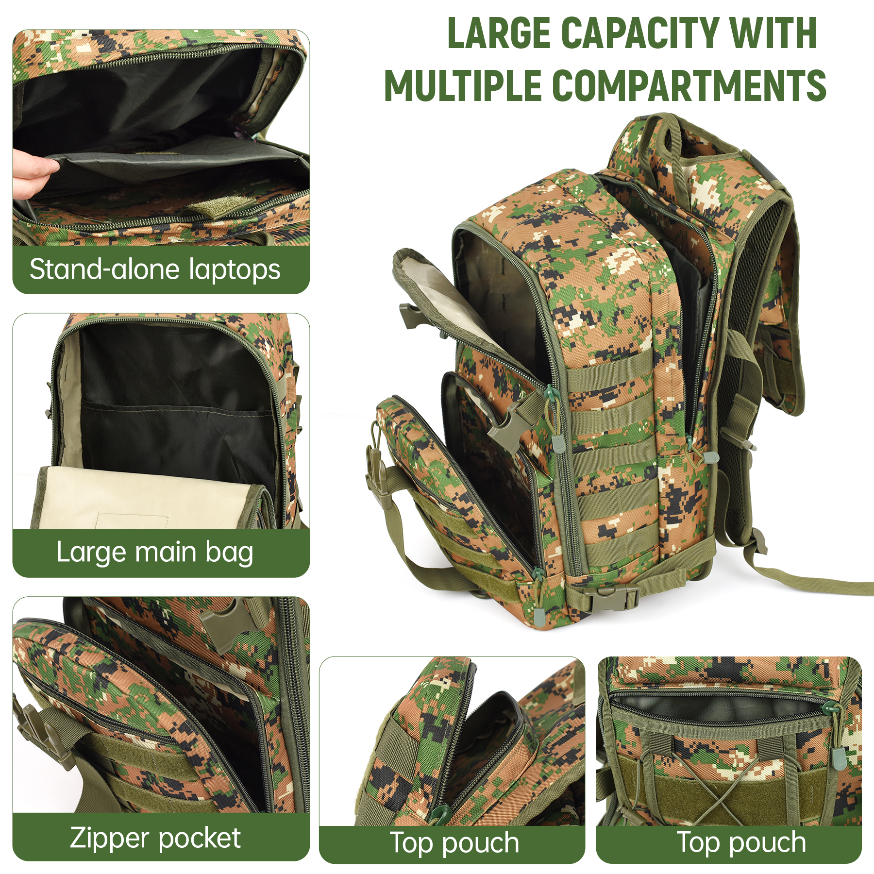 40l tactical assault backpack 900d militarygrade nylon molle system expandable rucksack for camping hiking field ops 17 laptop compartment hydration p