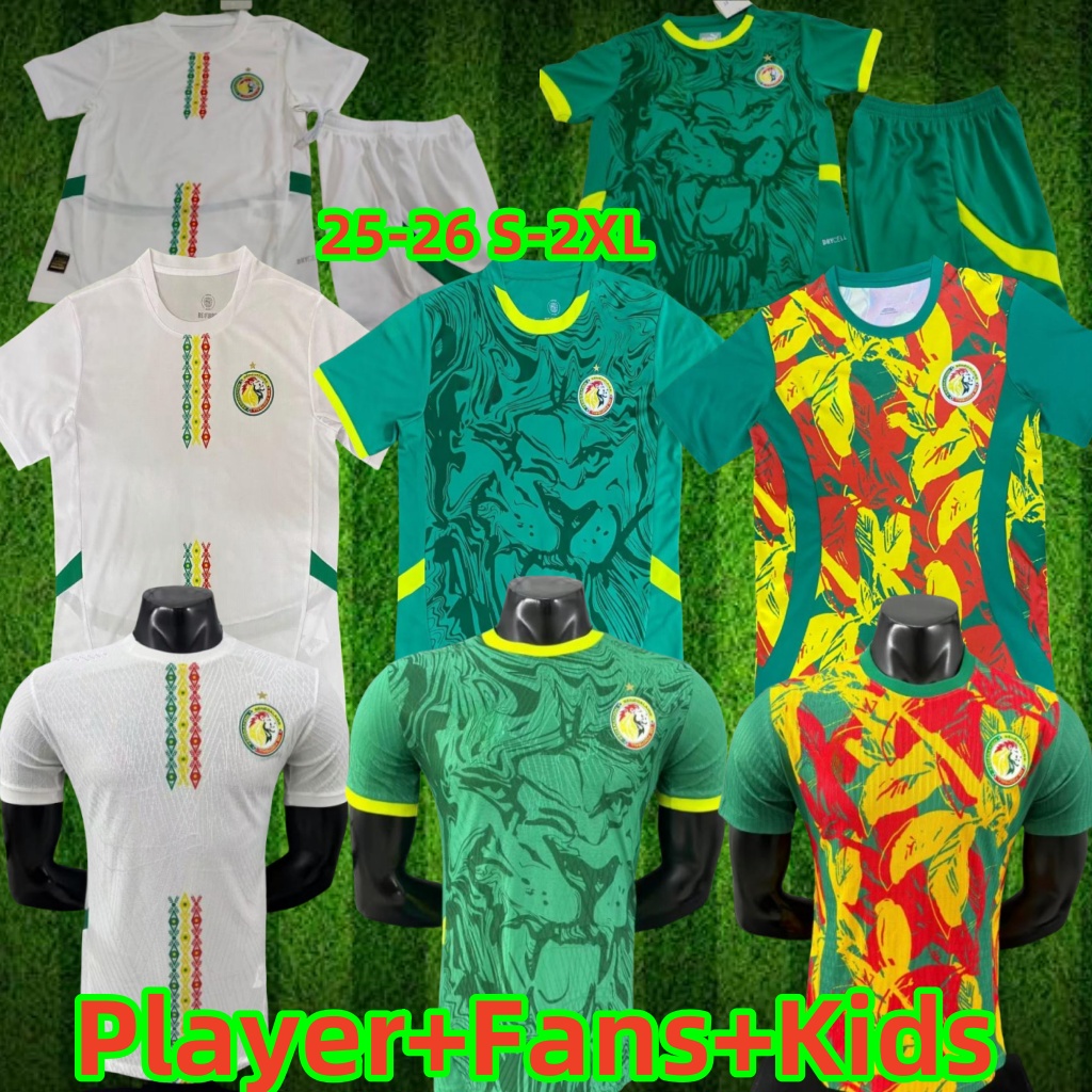 S-2XL Senegal football jersey Mane Sarr 2025 2026 Manestar same style jersey Your Fan Gear! Replica of Professional Senegalese Jerseys Player version + kids